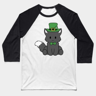 St Patrick Day Black Fox Baseball T-Shirt